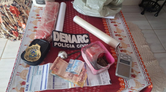 Material apreendido durante ação da 2ª Denarc, em Araguaína