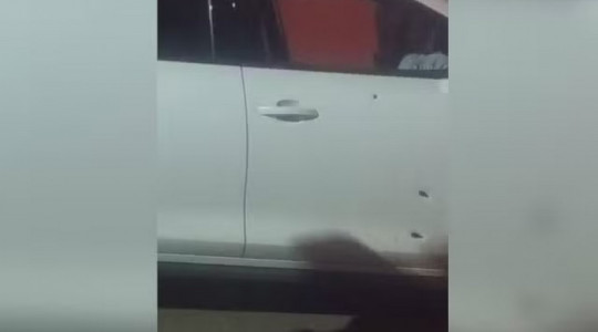 Carro foi atingido por disparos em Lajeado 