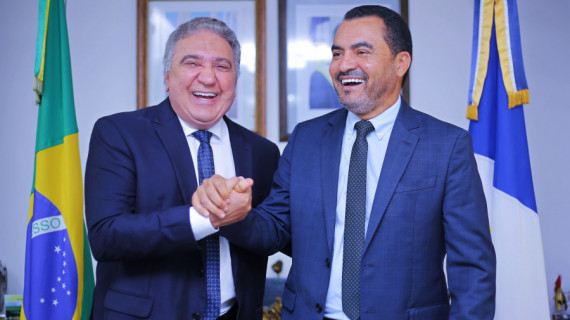 Vice-governador Laurez da Rocha Moreira e o governador Wanderlei Barbosa