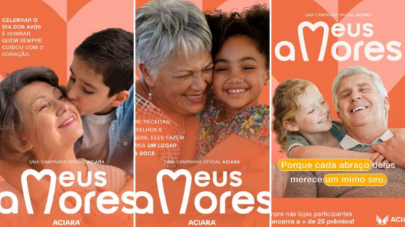 Avós e netos compartilham momentos de carinho no Dia dos Avós (26/07), data que também impulsiona o comércio com a Campanha Meus Amores da ACIARA. 