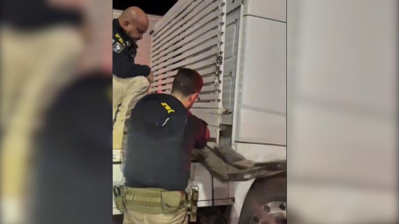 PRF apreende 500 kg de cocaína escondidos em caminhão na BR-153 em Guaraí