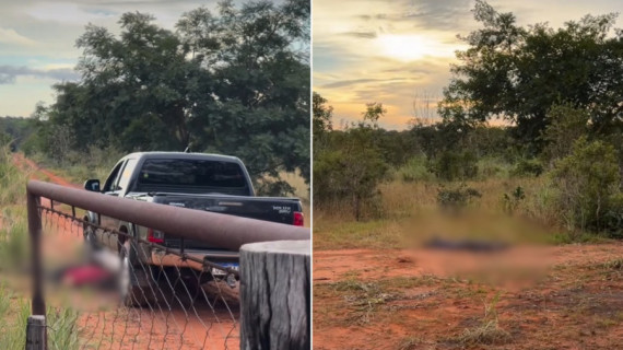 Corpos foram encontrados ao lado de uma caminhonete em estrada vicinal de acesso ao Côco Salviano, em Araguaína; Polícia Civil investiga o duplo homicídio