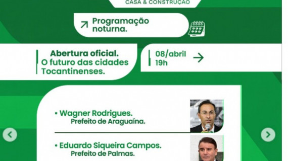 Centro de Convenções de Araguaína recebe a Feira EPOCA entre os dias 8 e 11 de abril, reunindo mais de 70 expositores