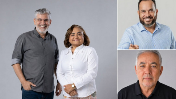 Pré-candidatos da Federação PSOL-Rede no Tocantins: Witer Naves (governador), Lúcia Viana (vice-governadora), Osvaldo Soares Neto (Senado) e Fábio Paulino Ribeiro (Senado) 