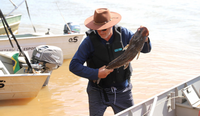 Competidores do Torneio Araguaína de Pesca Esportiva durante uma edição anterior.  