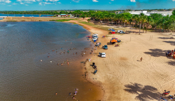 Boletim de balneabilidade confirma que a Prainha da Via Lago está própria para banho e atividades recreativas.