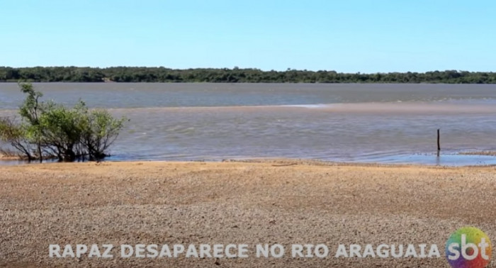 Local onde o jovem desapareceu no Rio Araguaia, no PA