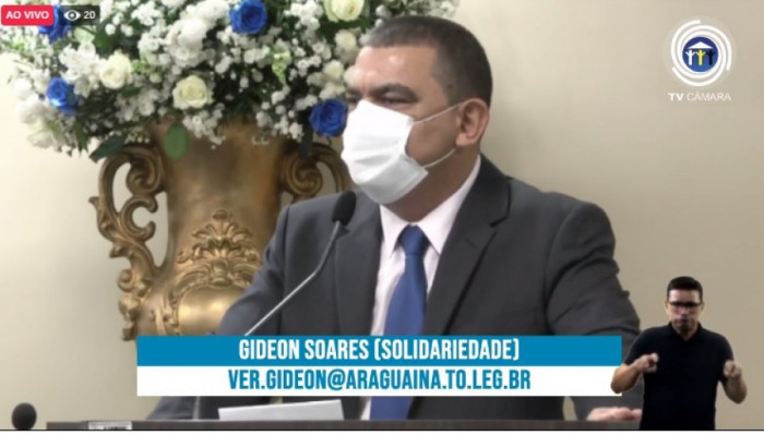 Presidente da Câmara Gideon Soares 