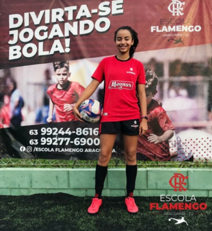 Erika Costa foi pré-selecionada para um período de testes no departamento de futebol feminino do Flamengo.  Foto: Divulgação