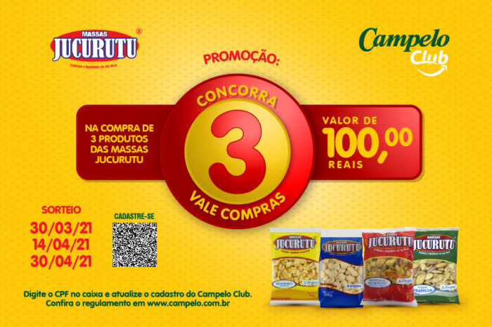 Sorteio de vale compras. 