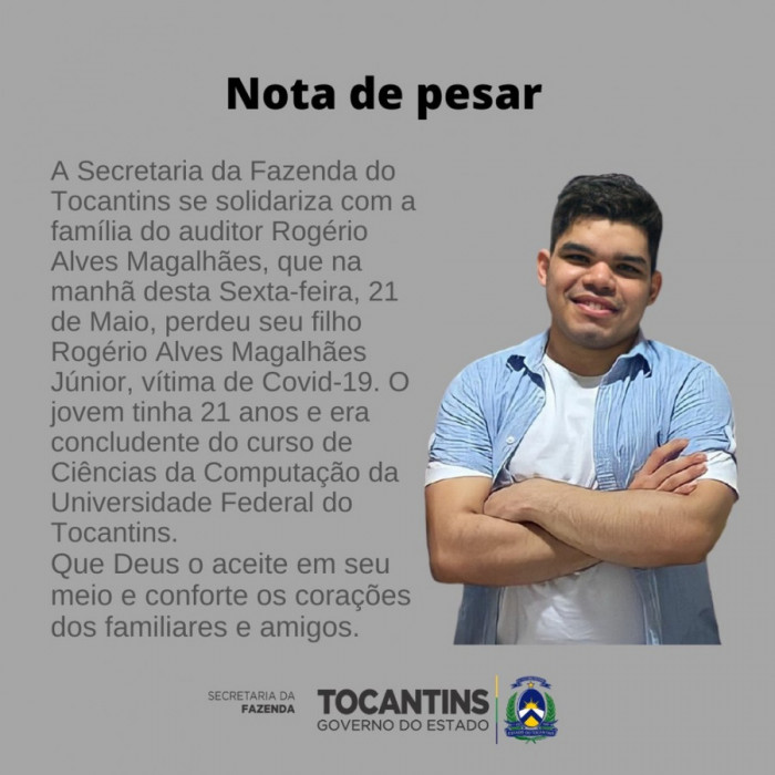 Filho de auditor morreu dia 21 de maio. Foto: Divulgação