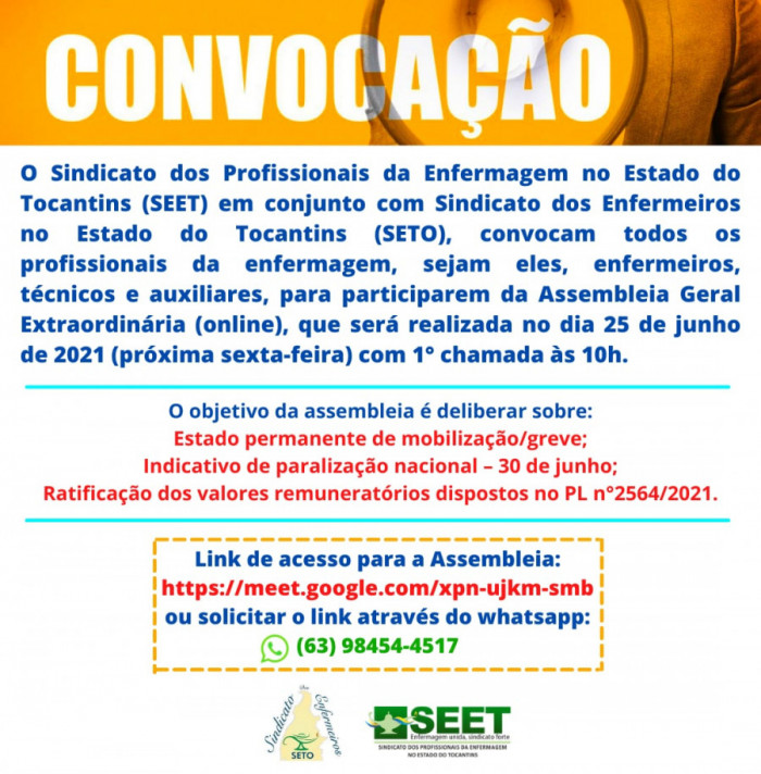 Convocação para Assembleia Geral Extraordinária. 