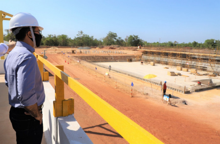 Prefeito Wanger Rodrigues visita obras da nova ETE da BRK Ambiental em Araguaína. Foto: Marcos Sandes/Ascom