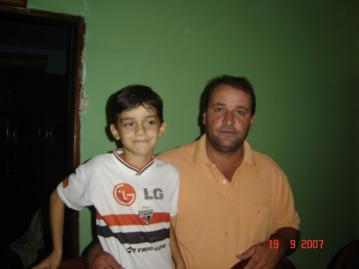 O pai do jogador, Delcides Rodrigues, sempre foi um grande incentivador da carreira do filho. Foto: Divulgação/Arquivo pessoal
