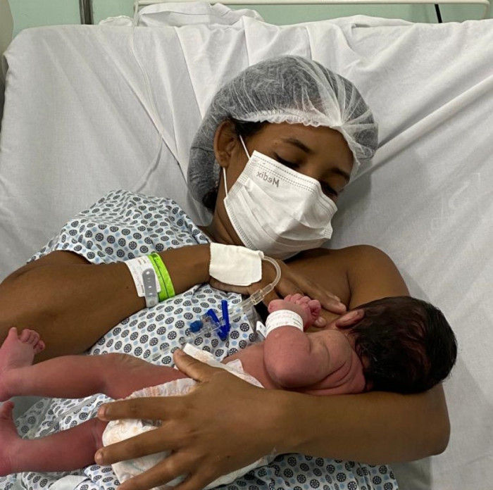 Arthur é o segundo filho da mamãe, Iara Alves Pereira, de 30 anos