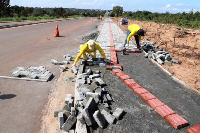 As obras da segunda etapa da Via Norte seguem em execução e já contam com 26% da pavimentação e 27% do total de rede de drenagem implantados. Foto: Marcos Sandes/Ascom