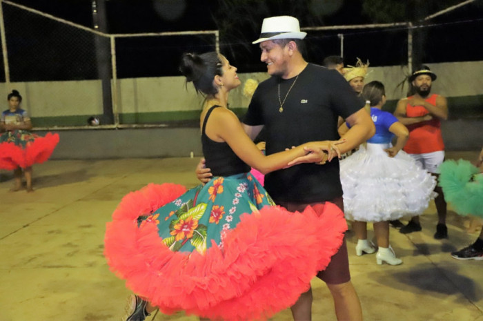 Este ano será a primeira vez que o casal Ricardo Santana e Marah Araújo, recém-casados, vão dançar juntos na mesma junina.