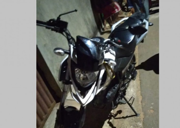 Moto envolvida no acidente 