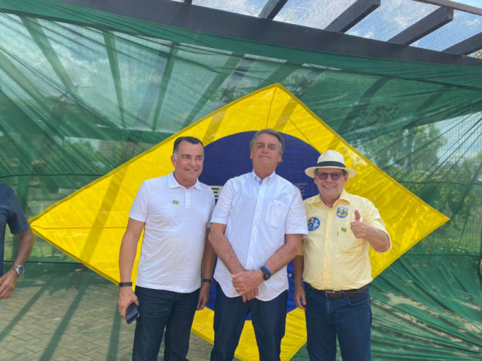 Candidato a governador Ronaldo Dimas recebeu o presidente Jair Bolsonaro. 