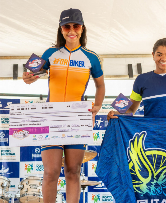Jorleane Cunha, 37 anos, conquistou o Campeonato Tocantinense de Ciclismo Cross Country.