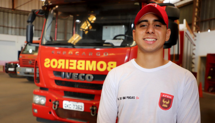 Rodrigo Pugas Braga, de Brasília, também está no Curso de Formação do Corpo de Bombeiros