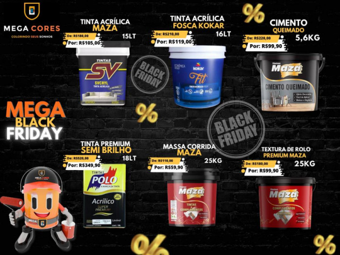 Produtos em promoção na Mega Cores em Araguaína 