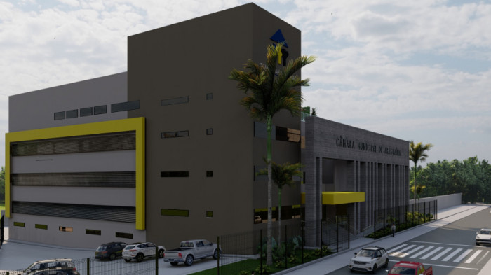 Maquete virtual do novo prédio da Câmara de Araguaína. 