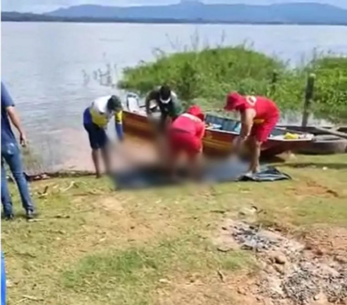 Corpo de homem foi resgatado pelos bombeiros. Foto: Reprodução