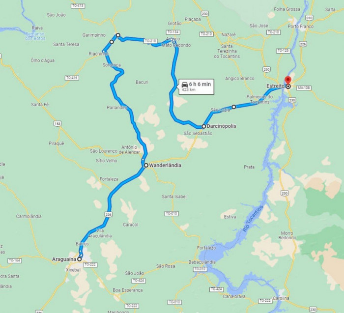Sugestão de desvio para quem precisa passar pela BR