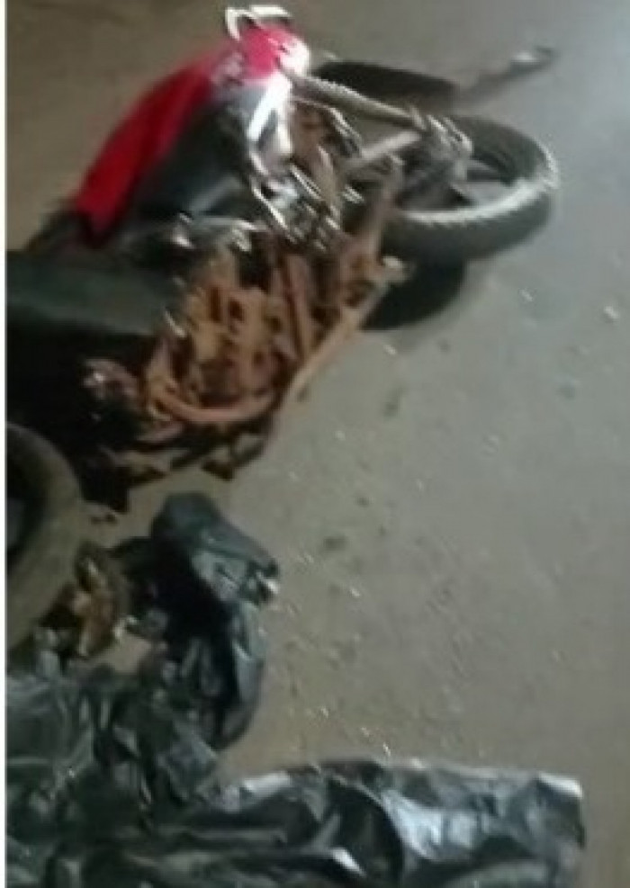 Moto da vítima. 
