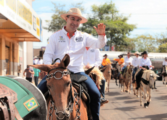 Prefeito Wagner Rodrigues prestigiou a 33ª Cavalgada de Araguaína. Foto: Marcos Sandes/Secom