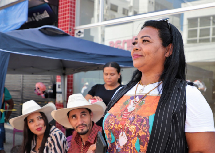 Lucilene Jesus percorreu mais de 550 km, de Paragominas, no Pará, até a Araguaína para curtir a Cavalgada e os shows da Expoara. Foto: Marcos Sandes/Secom