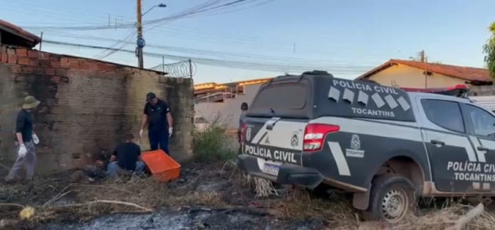 Ossada foi localizada em um lote baldio perto da Av. Filadélfia no Setor Oeste. Foto: SSP-TO