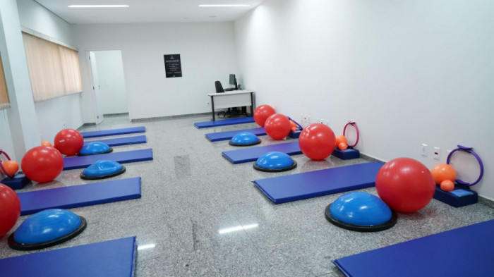 O Espaço Saúde, a princípio, vai ser utilizado para as aulas de Mat Pilates e ginástica laboral.