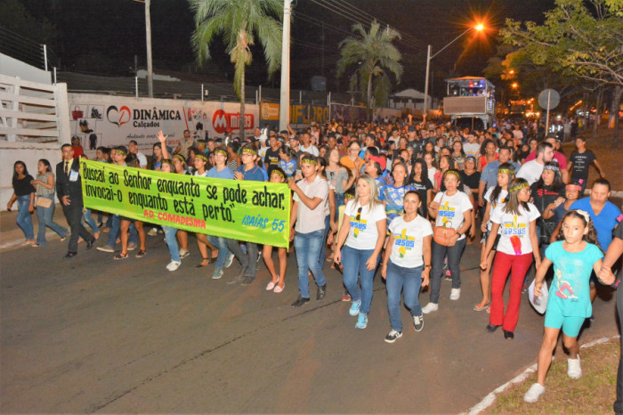 Após as apresentações em frente à Conab, os fiéis percorrerão a Avenida Filadélfia até a Via Lago, onde serão realizados os shows nacionais. Foto: Marcos Sandes/Secom Araguaína