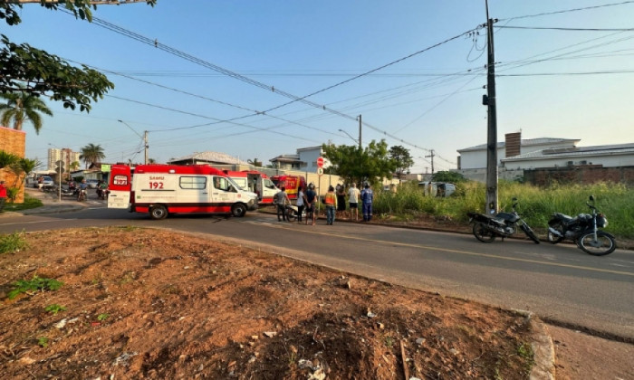 Acidente ocorreu no cruzamento das ruas Érico Veríssimo e Castelo Branco, no setor Tecnorte.