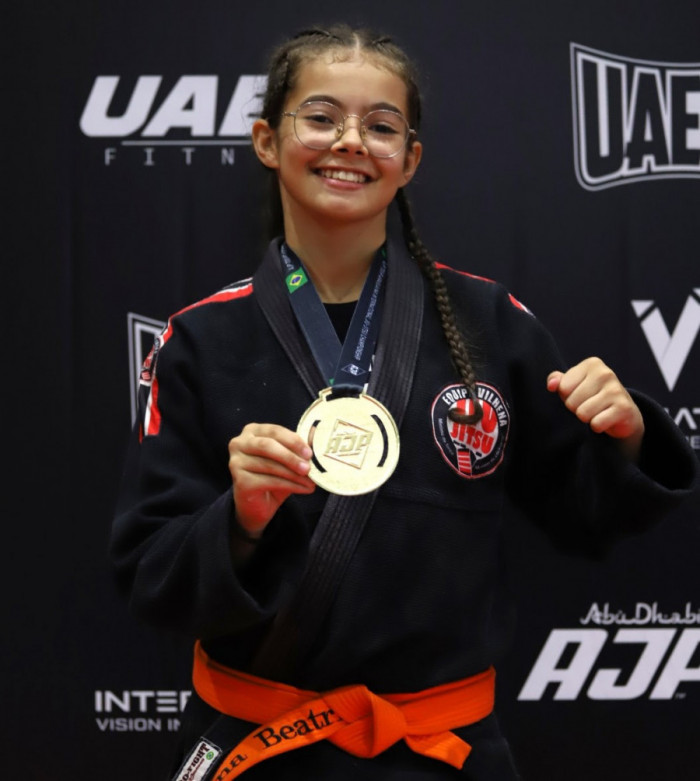 Atleta Ana Beatriz Amorim, de 13 anos.
