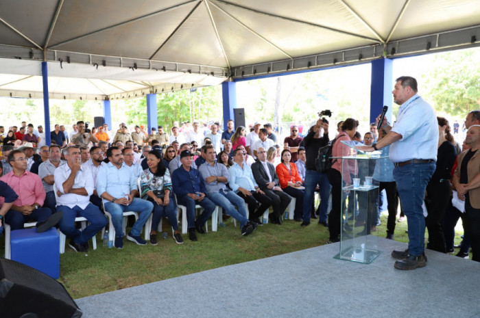 O diretor-presidente da BRK no Tocantins e Pará, José Mário Ribeiro, discursou durante a inauguração.