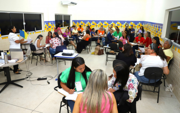 Os participantes foram divididos em sete eixos temáticos. Cada um deles discutiu suas metas e estratégias e, na sequência, os participantes fizeram a socialização e as propostas de alterações que serão levadas para a etapa estadual.