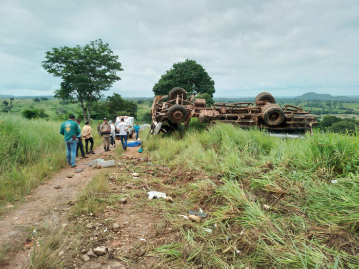 Segundo a polícia, a estrada vicinal é perigosa, com muitas curvas e ladeiras. Foto: Divulgação/PM