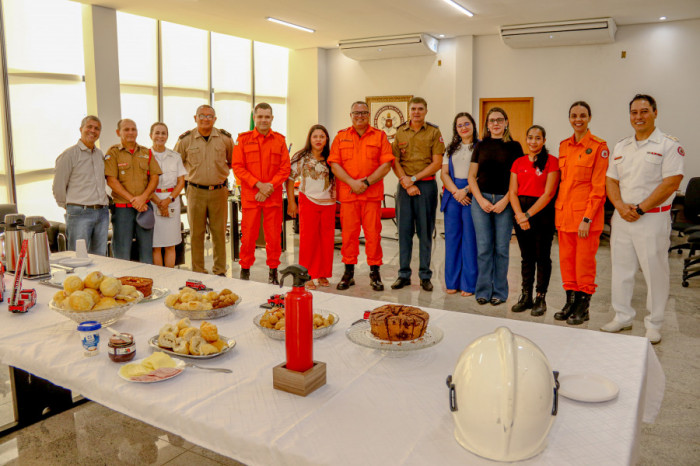 Café da manhã no CBMTO ressaltou ação dos bombeiros militares e polícia militar no socorro à vítima.