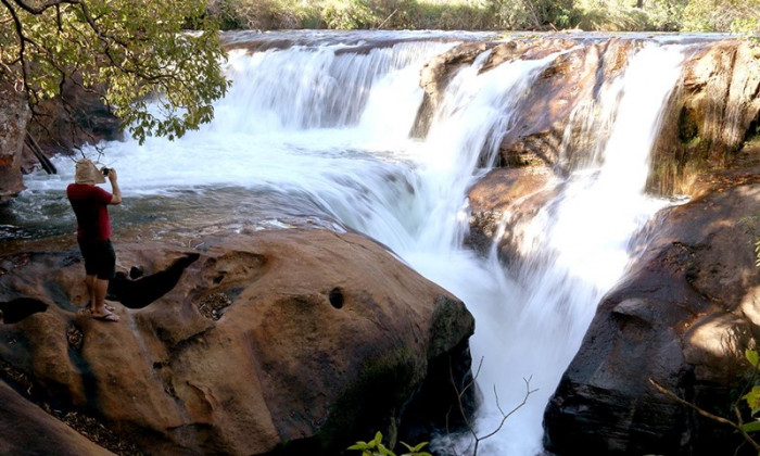 Cachoeira da Velha, no rio Novo, é a maior do Parque