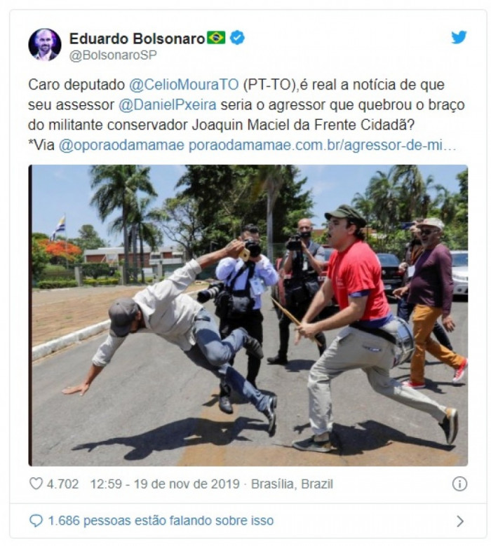 Reprodução Twitter de Eduardo Bolsonaro