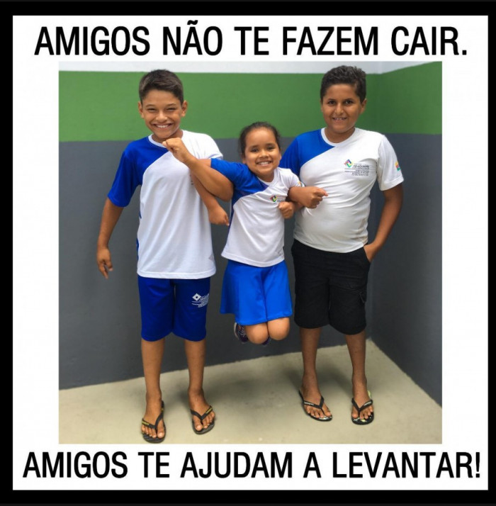 Participaram alunos da Escola Municipal Cabo Luzimar Machado, do Ponte.